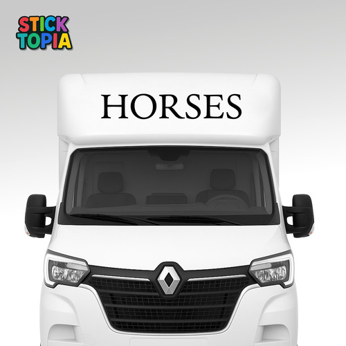Horses text vinyl - text, decal